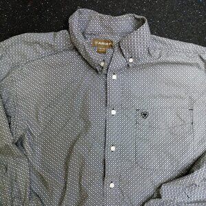 ARIAT XL Button Down Long Sleeve Shirt Men's Geometric Pattern